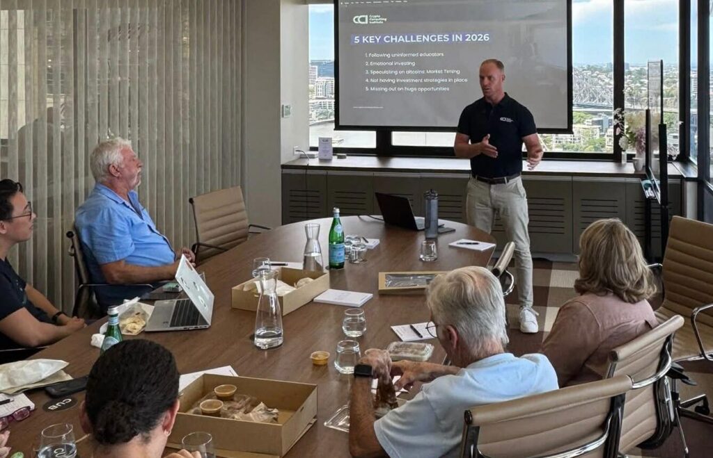 A presentation screen in a modern meeting room